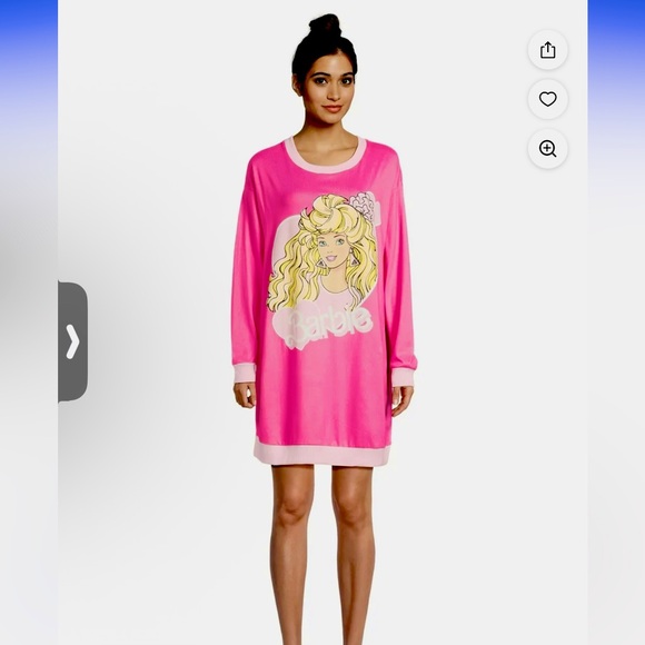 BARBIE pink intimate valentines day sleep wear Dress plus size 3X - Picture 3 of 10